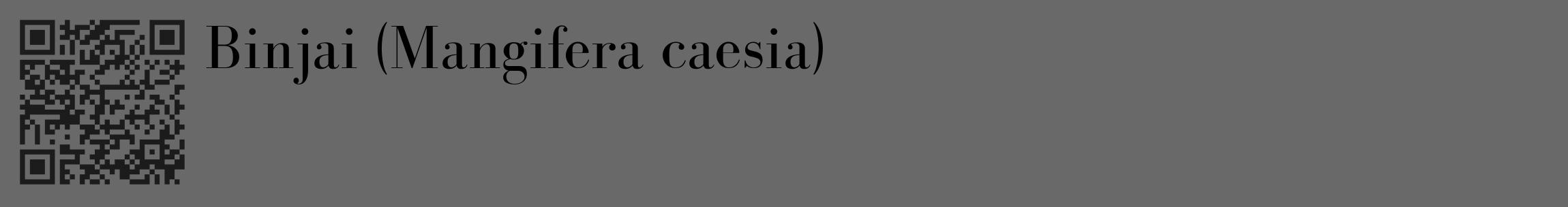 Étiquette de : Mangifera caesia - format c - style noire51_basique_basiquebod avec qrcode et comestibilité