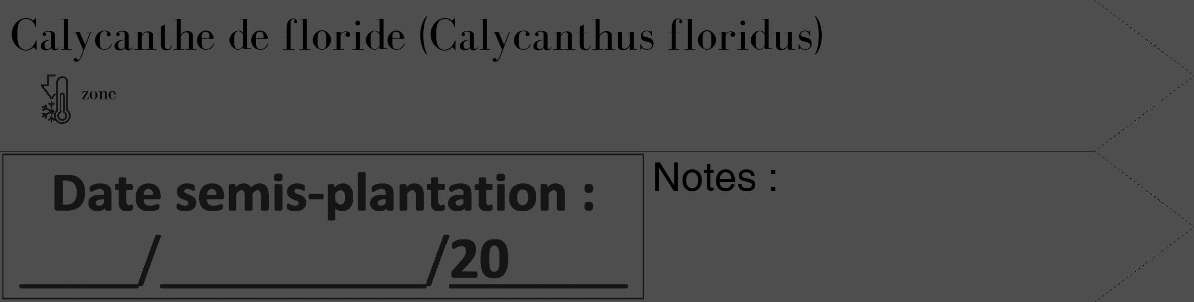 Étiquette de : Calycanthus floridus - format c - style noire33_simple_simplebod avec comestibilité