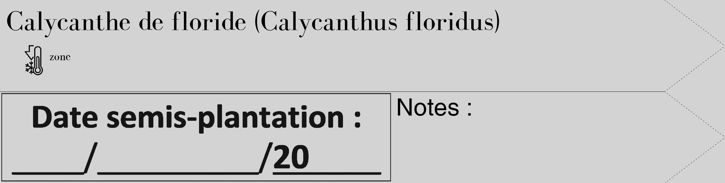 Étiquette de : Calycanthus floridus - format c - style noire56_simple_simplebod avec comestibilité