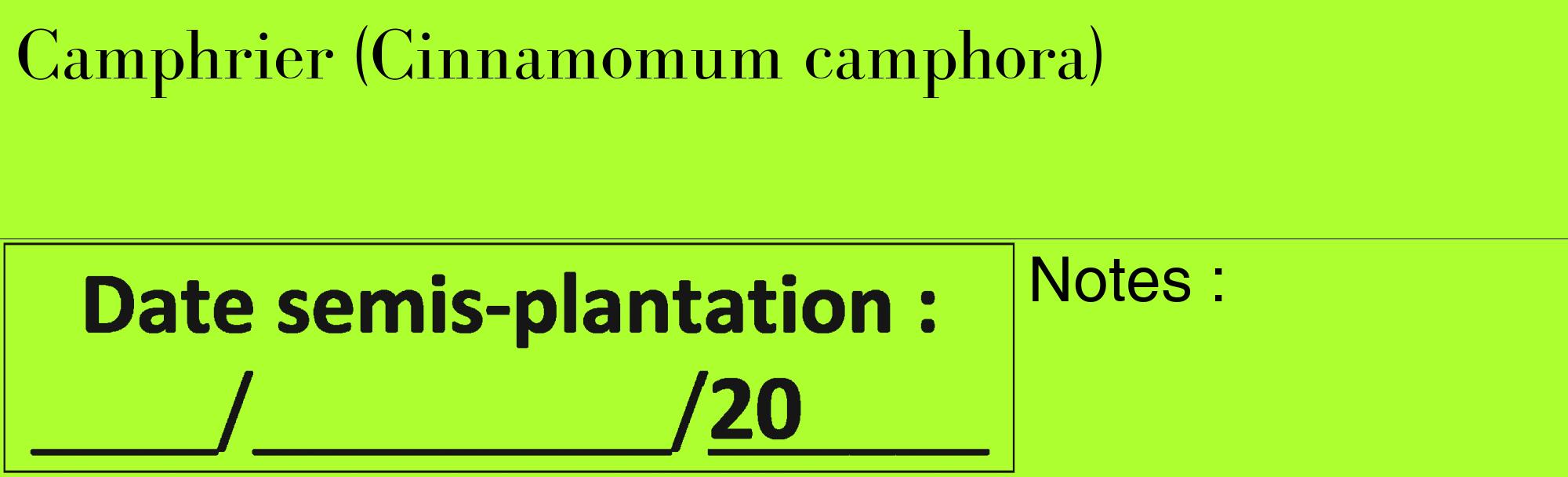 Étiquette de : Cinnamomum camphora - format c - style noire17_basique_basiquebod avec comestibilité