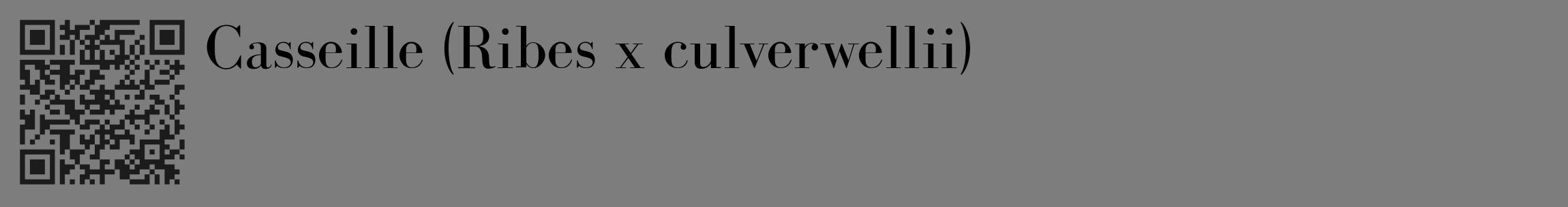 Étiquette de : Ribes x culverwellii - format c - style noire35_basique_basiquebod avec qrcode et comestibilité
