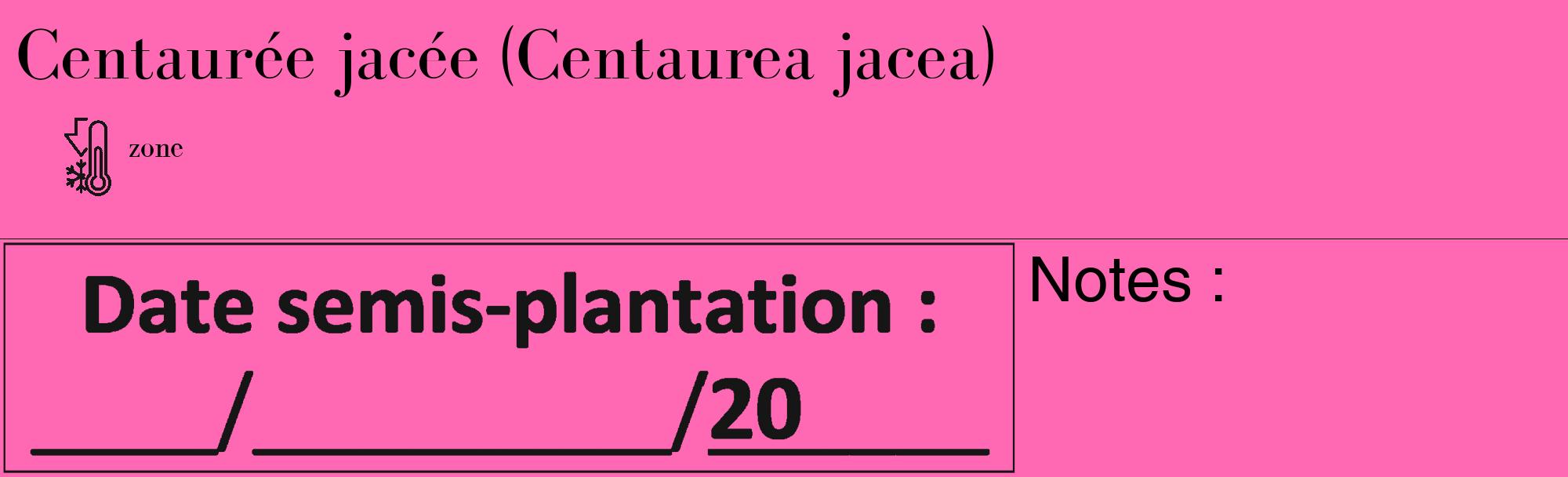 Étiquette de : Centaurea jacea - format c - style noire42_basique_basiquebod avec comestibilité
