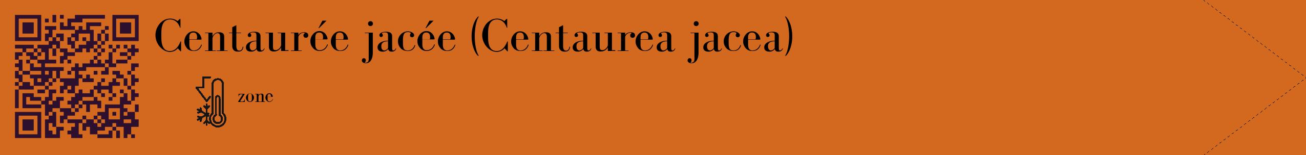 Étiquette de : Centaurea jacea - format c - style noire31_simple_simplebod avec qrcode et comestibilité