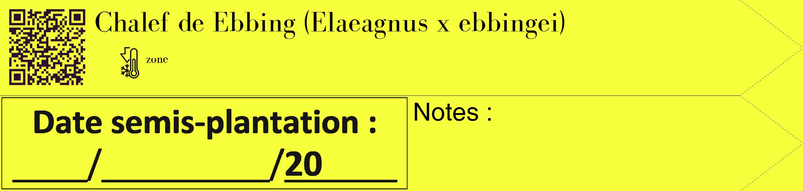 Étiquette de : Elaeagnus x ebbingei - format c - style noire18_simple_simplebod avec qrcode et comestibilité
