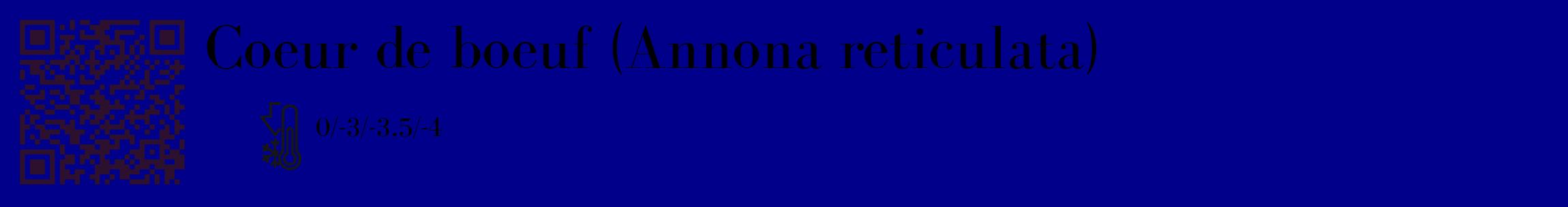 Étiquette de : Annona reticulata - format c - style noire7_basique_basiquebod avec qrcode et comestibilité