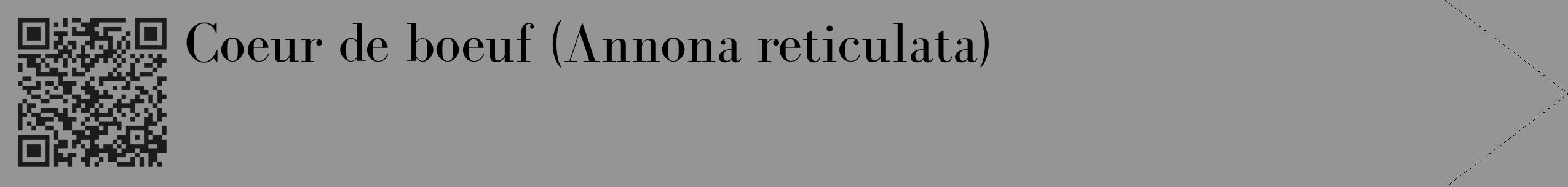 Étiquette de : Annona reticulata - format c - style noire16_simple_simplebod avec qrcode et comestibilité