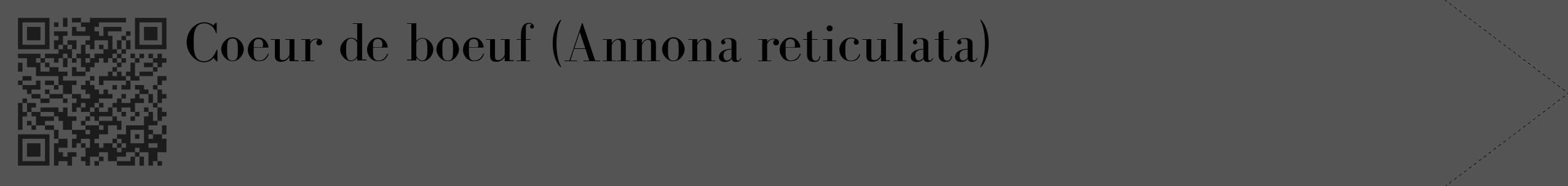 Étiquette de : Annona reticulata - format c - style noire36_simple_simplebod avec qrcode et comestibilité