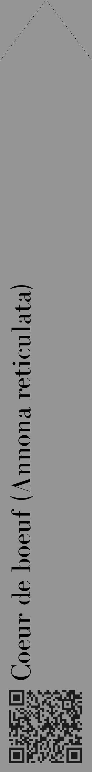 Étiquette de : Annona reticulata - format c - style noire16_simple_simplebod avec qrcode et comestibilité - position verticale