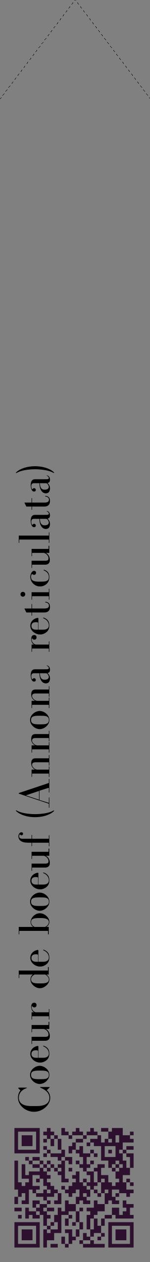 Étiquette de : Annona reticulata - format c - style noire57_simplebod avec qrcode et comestibilité