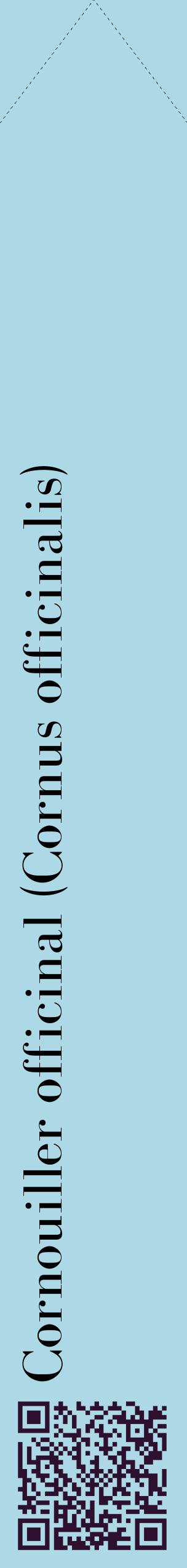 Étiquette de : Cornus officinalis - format c - style noire0_simplebod avec qrcode et comestibilité