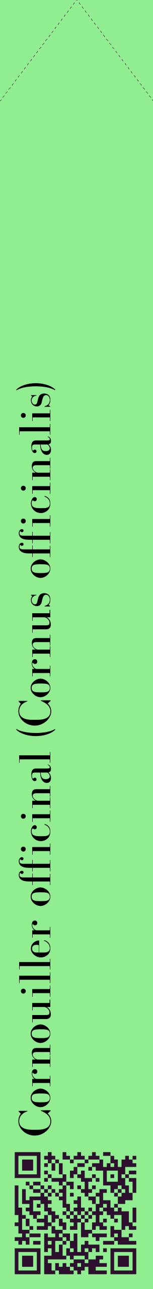 Étiquette de : Cornus officinalis - format c - style noire15_simplebod avec qrcode et comestibilité