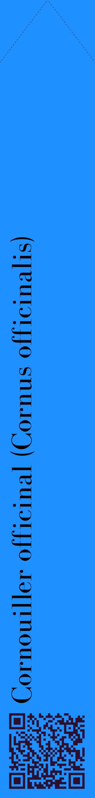 Étiquette de : Cornus officinalis - format c - style noire3_simplebod avec qrcode et comestibilité