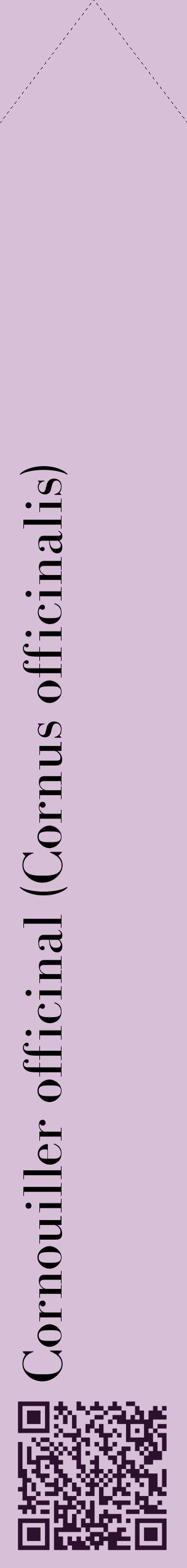 Étiquette de : Cornus officinalis - format c - style noire54_simplebod avec qrcode et comestibilité