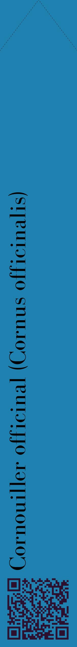 Étiquette de : Cornus officinalis - format c - style noire6_simplebod avec qrcode et comestibilité