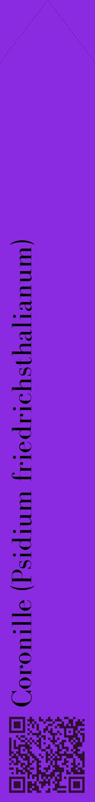 Étiquette de : Psidium friedrichsthalianum - format c - style noire49_simplebod avec qrcode et comestibilité