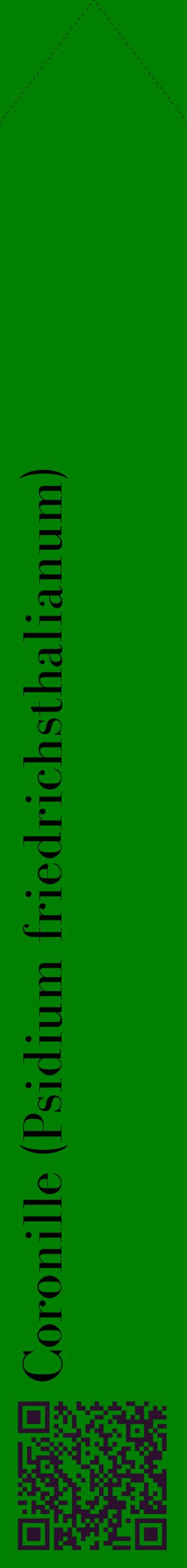 Étiquette de : Psidium friedrichsthalianum - format c - style noire9_simplebod avec qrcode et comestibilité