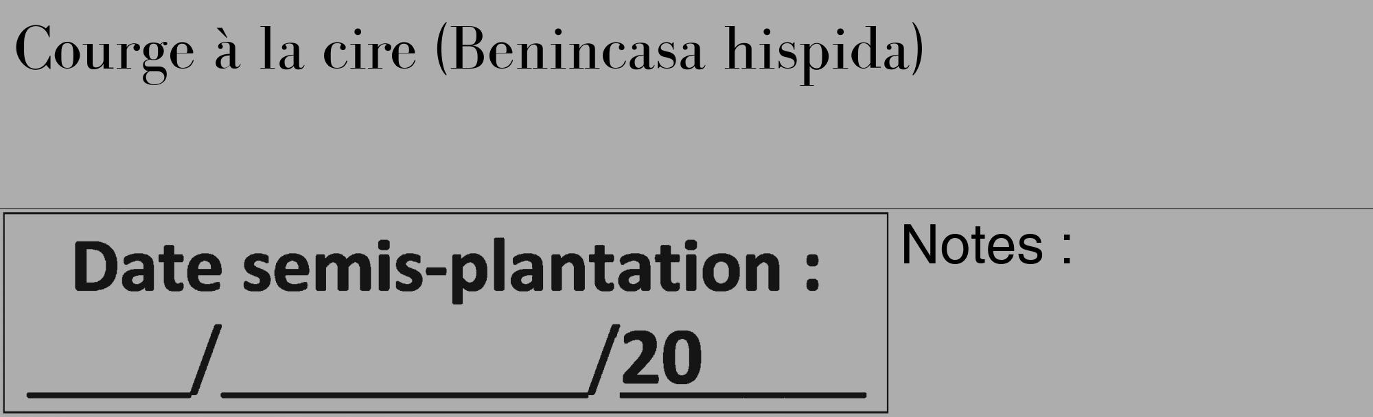 Étiquette de : Benincasa hispida - format c - style noire22_basique_basiquebod avec comestibilité