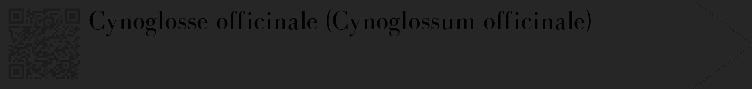 Étiquette de : Cynoglossum officinale - format c - style noire29_simple_simplebod avec qrcode et comestibilité