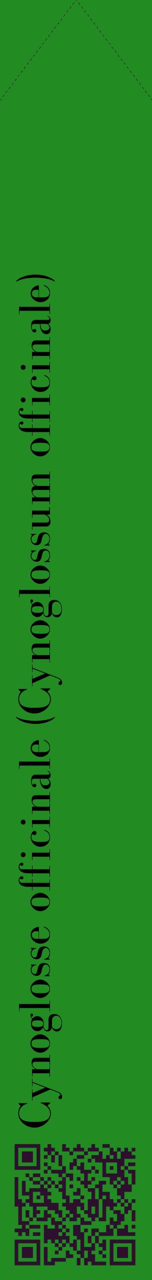 Étiquette de : Cynoglossum officinale - format c - style noire10_simplebod avec qrcode et comestibilité
