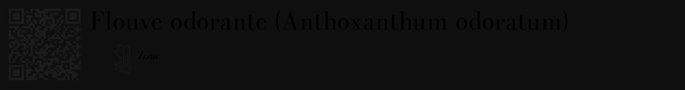 Étiquette de : Anthoxanthum odoratum - format c - style noire7_basique_basiquebod avec qrcode et comestibilité