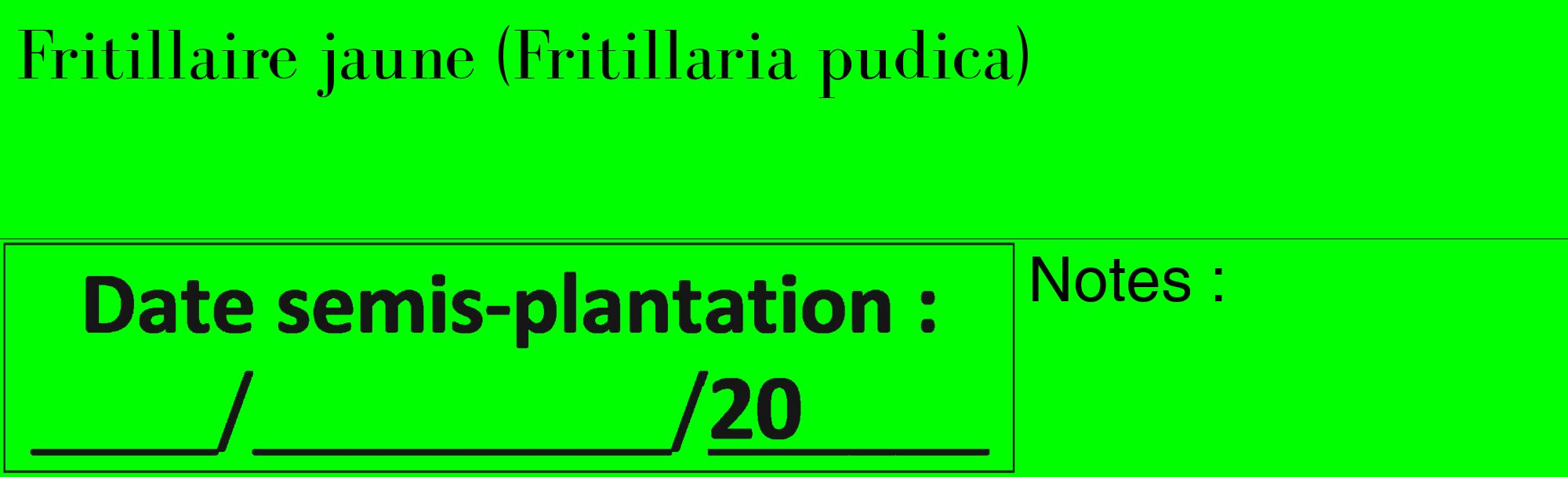 Étiquette de : Fritillaria pudica - format c - style noire16_basique_basiquebod avec comestibilité