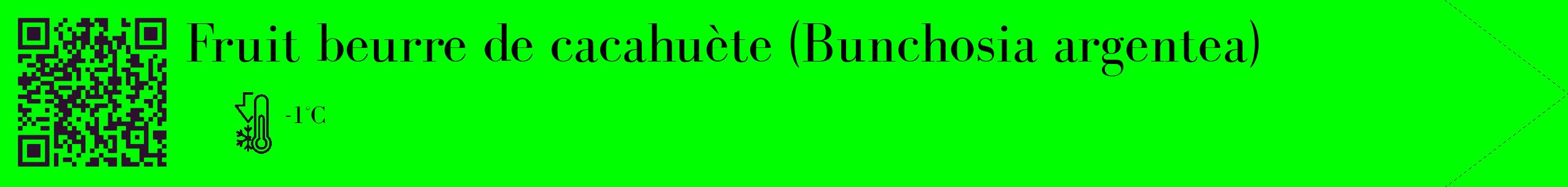Étiquette de : Bunchosia argentea - format c - style noire16_simple_simplebod avec qrcode et comestibilité