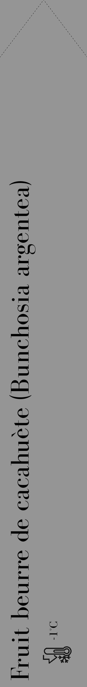 Étiquette de : Bunchosia argentea - format c - style noire16_simple_simplebod avec comestibilité - position verticale