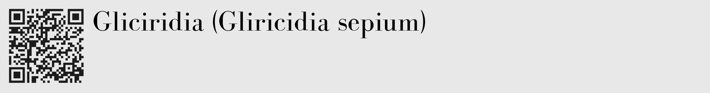 Étiquette de : Gliricidia sepium - format c - style noire55_basique_basiquebod avec qrcode et comestibilité