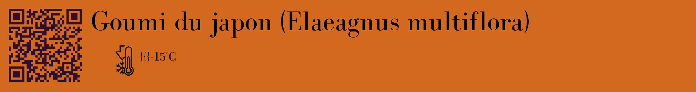 Étiquette de : Elaeagnus multiflora - format c - style noire31_basique_basiquebod avec qrcode et comestibilité