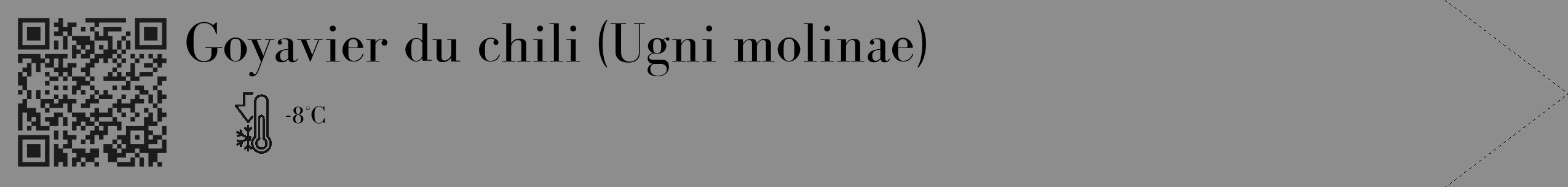 Étiquette de : Ugni molinae - format c - style noire2_simple_simplebod avec qrcode et comestibilité