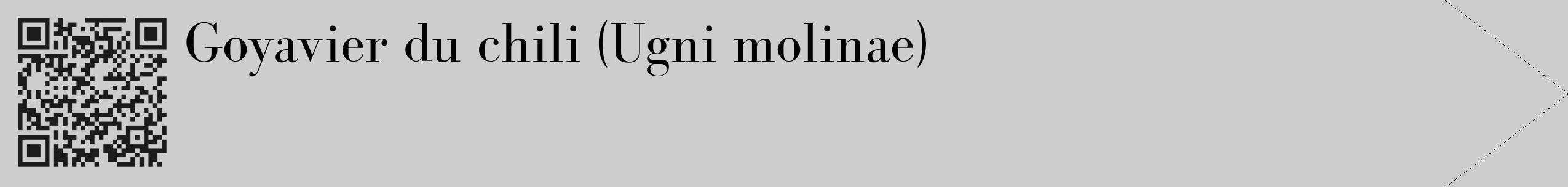 Étiquette de : Ugni molinae - format c - style noire41_simple_simplebod avec qrcode et comestibilité