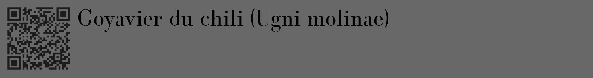 Étiquette de : Ugni molinae - format c - style noire43_basique_basiquebod avec qrcode et comestibilité