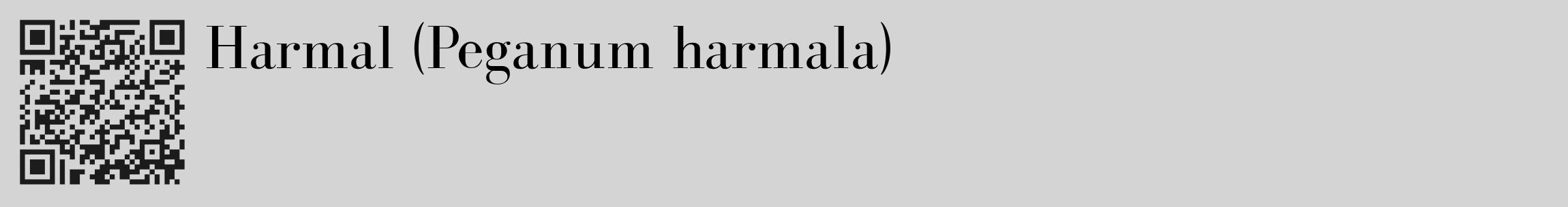 Étiquette de : Peganum harmala - format c - style noire40_basique_basiquebod avec qrcode et comestibilité
