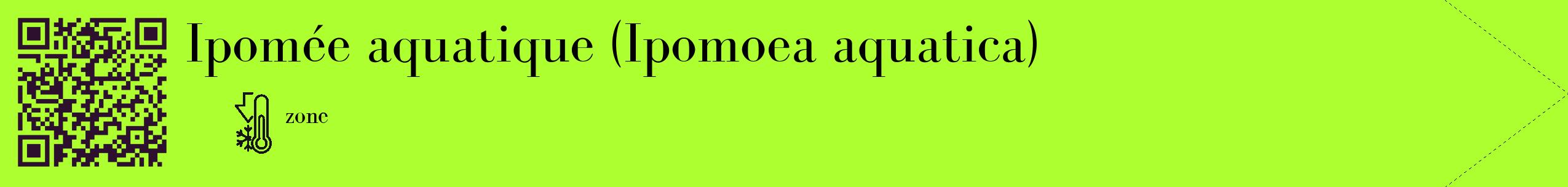 Étiquette de : Ipomoea aquatica - format c - style noire17_simple_simplebod avec qrcode et comestibilité