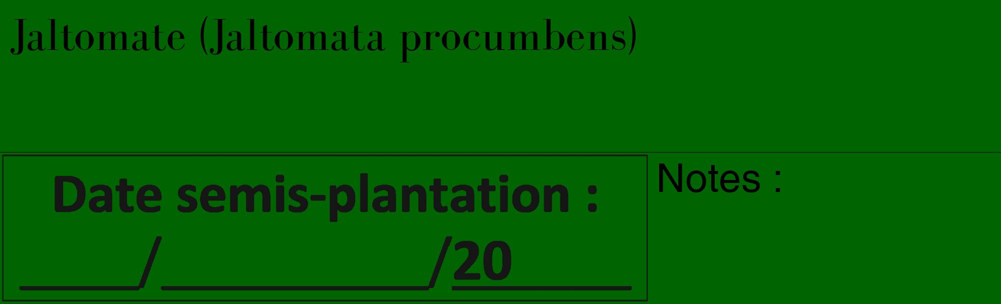 Étiquette de : Jaltomata procumbens - format c - style noire8_basique_basiquebod avec comestibilité