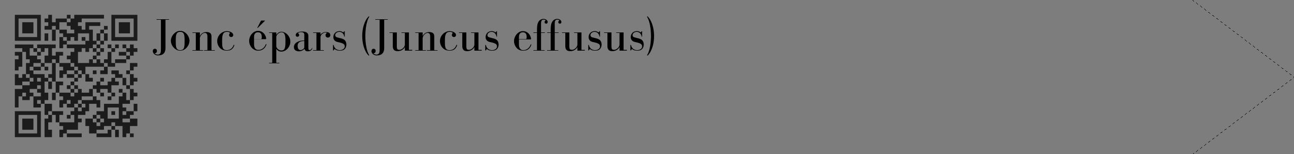 Étiquette de : Juncus effusus - format c - style noire35_simple_simplebod avec qrcode et comestibilité
