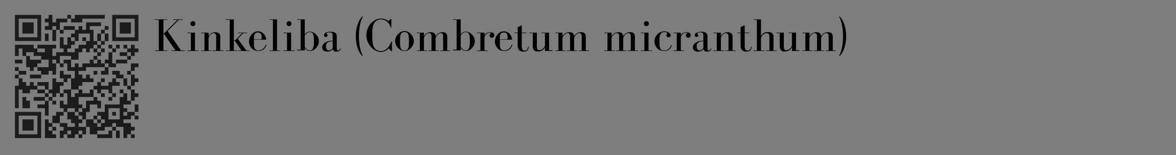 Étiquette de : Combretum micranthum - format c - style noire35_basique_basiquebod avec qrcode et comestibilité