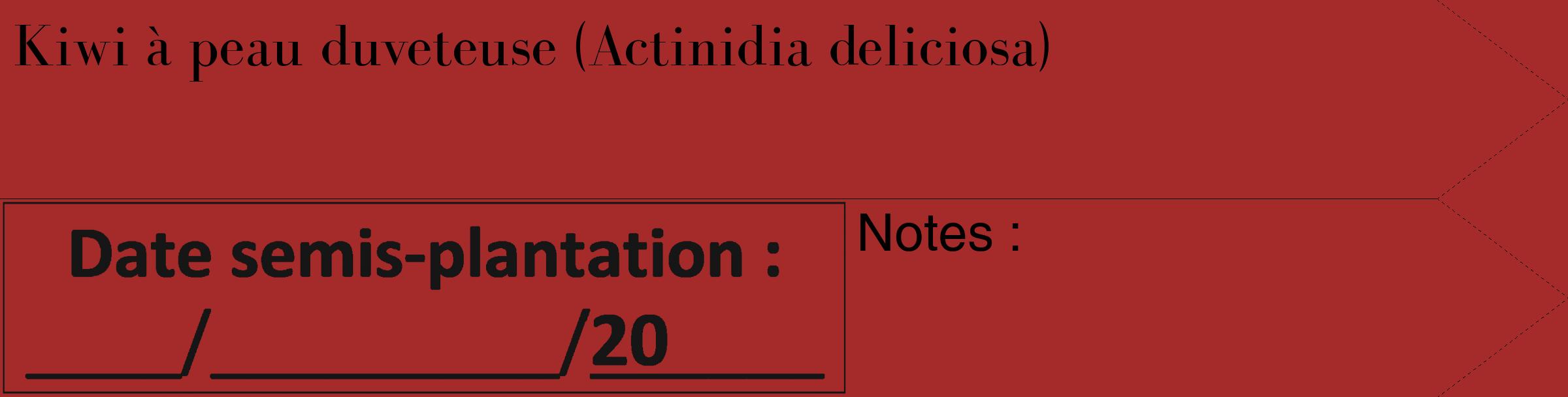 Étiquette de : Actinidia deliciosa - format c - style noire33_simple_simplebod avec comestibilité