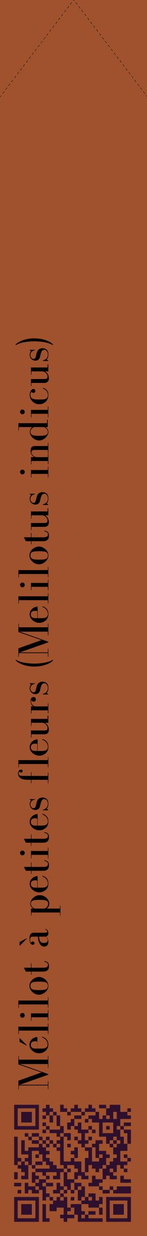 Étiquette de : Melilotus indicus - format c - style noire32_simplebod avec qrcode et comestibilité