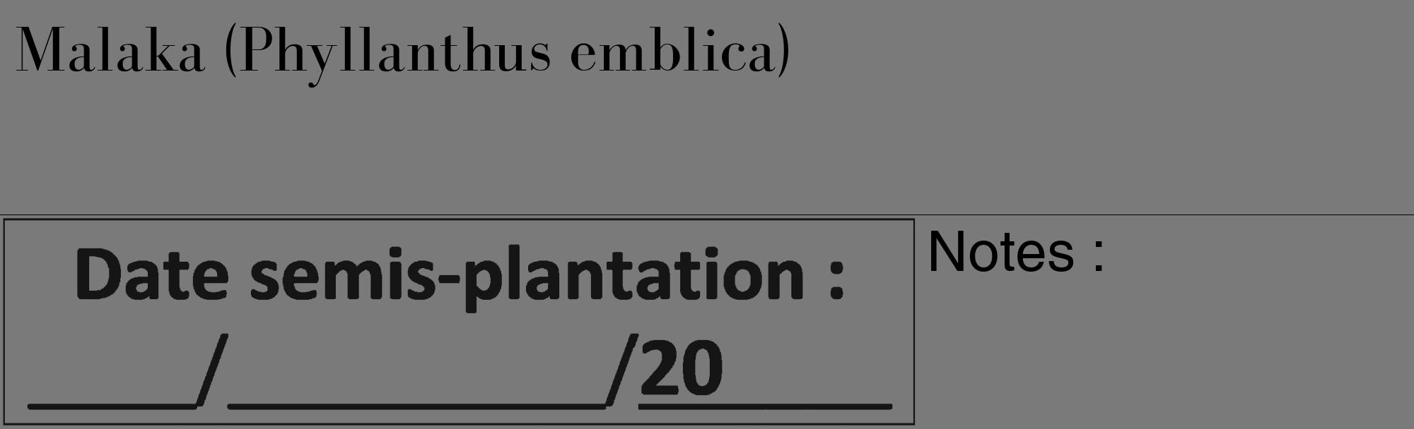 Étiquette de : Phyllanthus emblica - format c - style noire3_basique_basiquebod avec comestibilité