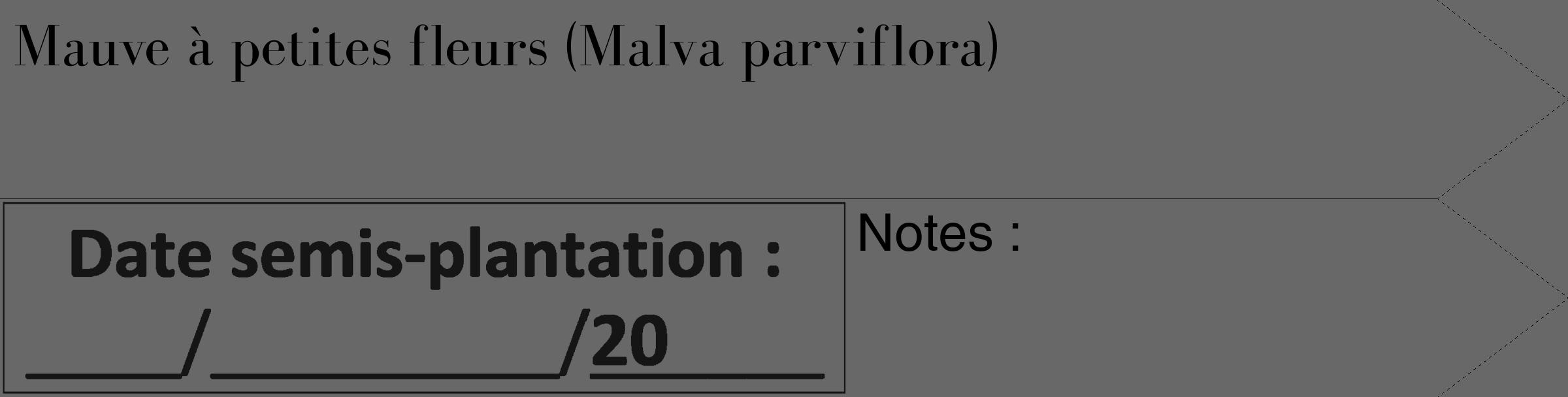 Étiquette de : Malva parviflora - format c - style noire6_simple_simplebod avec comestibilité