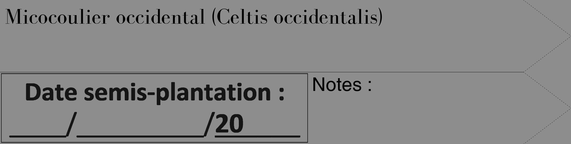 Étiquette de : Celtis occidentalis - format c - style noire2_simple_simplebod avec comestibilité