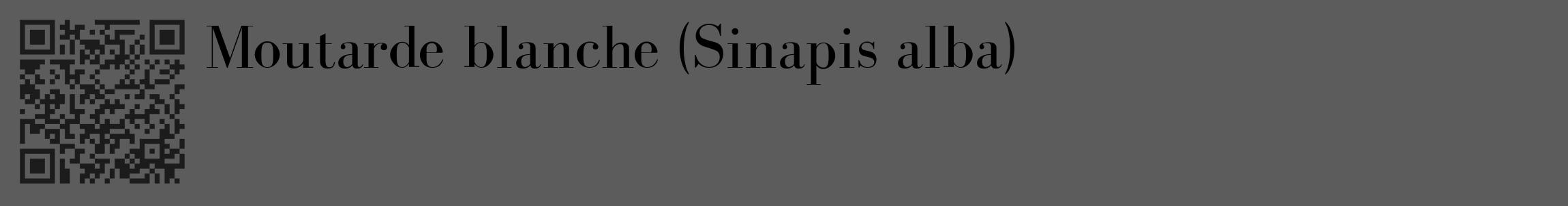 Étiquette de : Sinapis alba - format c - style noire49_basique_basiquebod avec qrcode et comestibilité