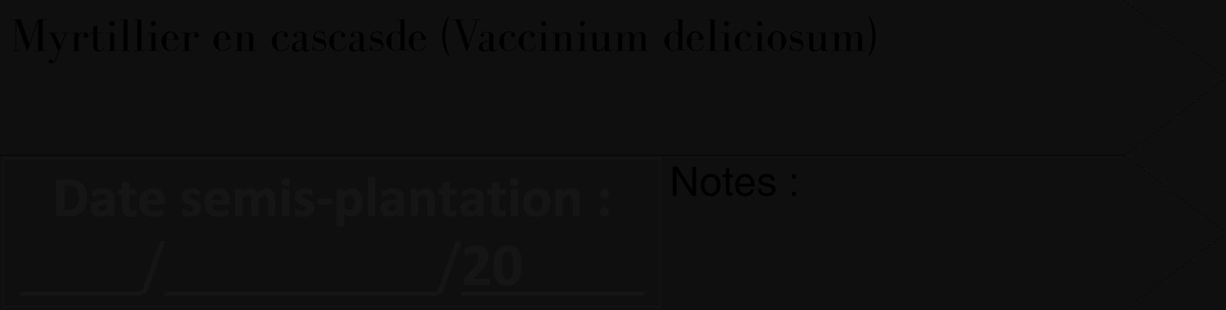 Étiquette de : Vaccinium deliciosum - format c - style noire7_simple_simplebod avec comestibilité