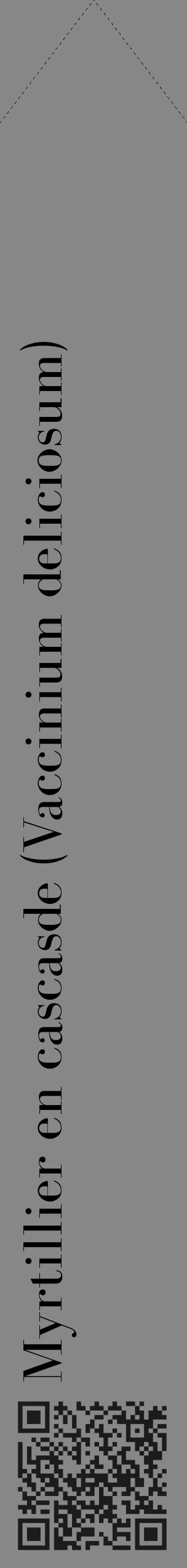 Étiquette de : Vaccinium deliciosum - format c - style noire12_simple_simplebod avec qrcode et comestibilité - position verticale