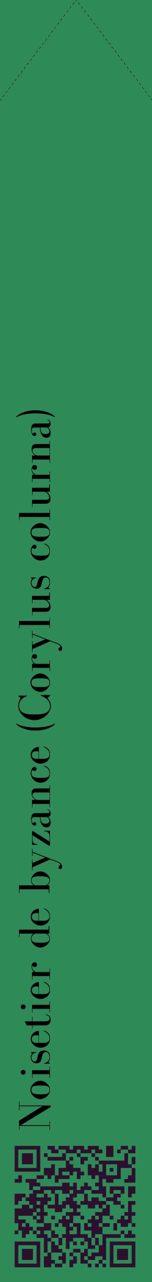 Étiquette de : Corylus colurna - format c - style noire11_simplebod avec qrcode et comestibilité
