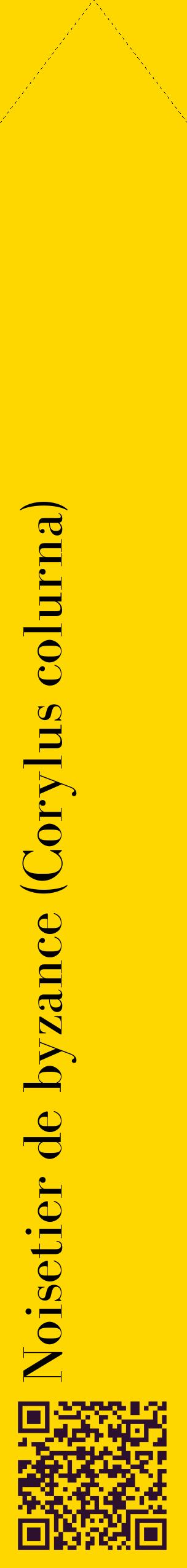 Étiquette de : Corylus colurna - format c - style noire21_simplebod avec qrcode et comestibilité