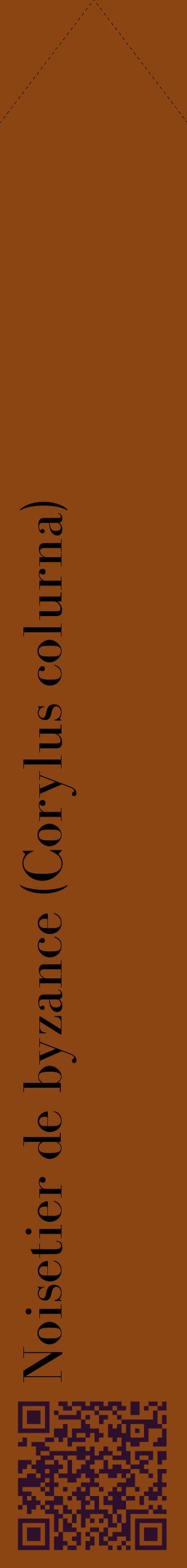 Étiquette de : Corylus colurna - format c - style noire30_simplebod avec qrcode et comestibilité