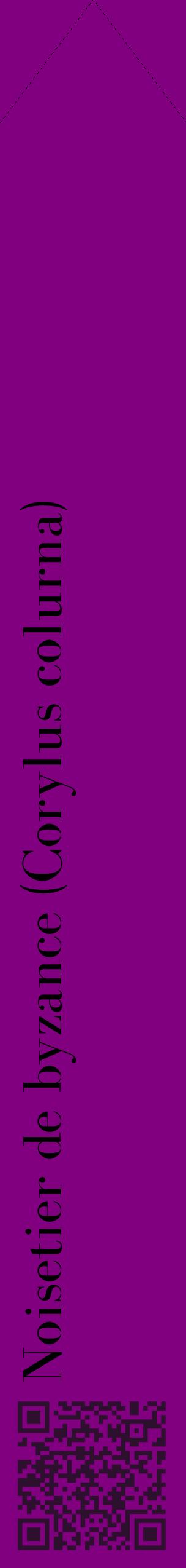 Étiquette de : Corylus colurna - format c - style noire46_simplebod avec qrcode et comestibilité