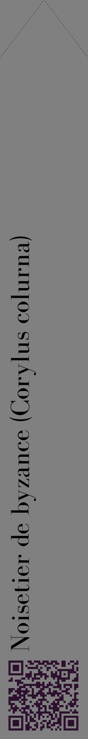 Étiquette de : Corylus colurna - format c - style noire57_simplebod avec qrcode et comestibilité